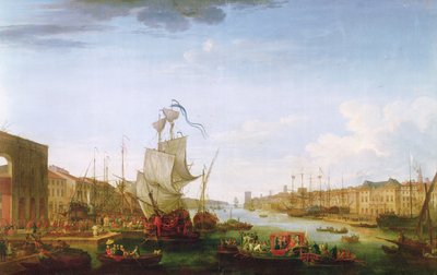 Einschiffung des Expeditionskorps nach Menorca, 26. Mai 1756 von Jean Joseph Kapeller